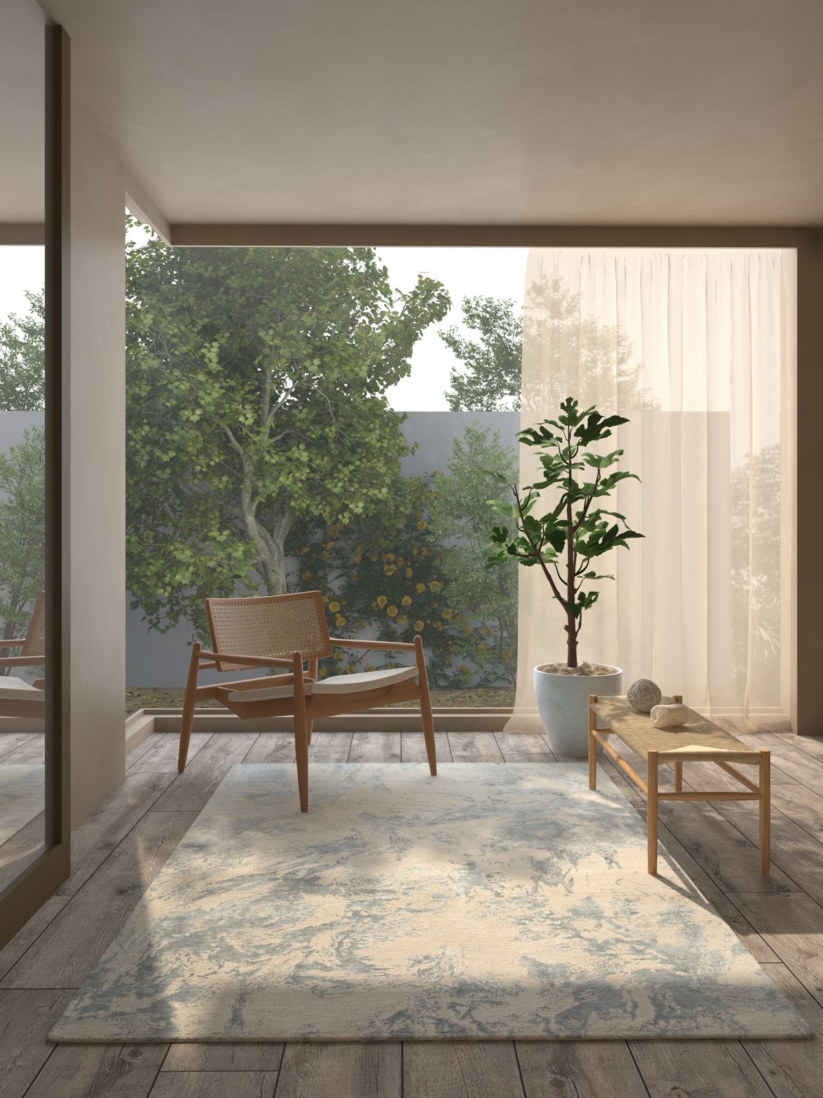 Tappeti carpet in an open terrace setting