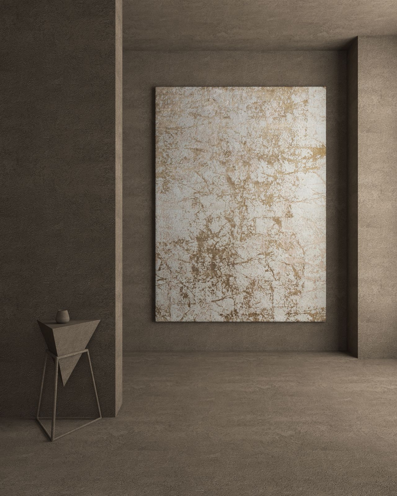 Tappeti carpet displayed as art on a gallery wall